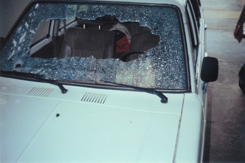 Car shot out 1